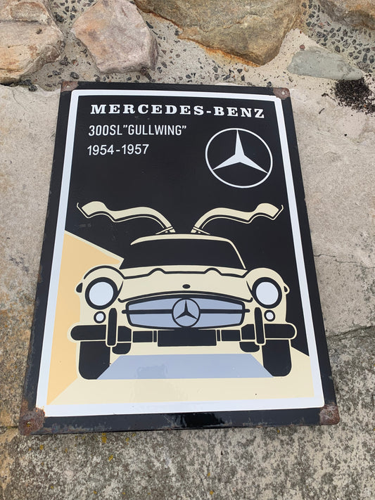 Mercedes Emailleschild (gewölbt)