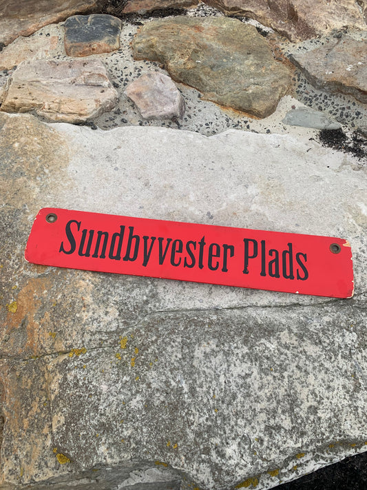 Straßenbahnschild - Sundbyvester Square/Jarmersplads