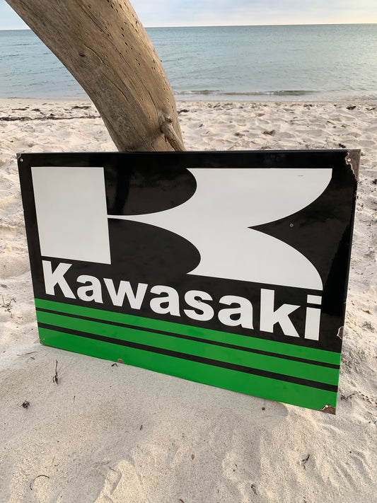 Kawasaki-Emailschild