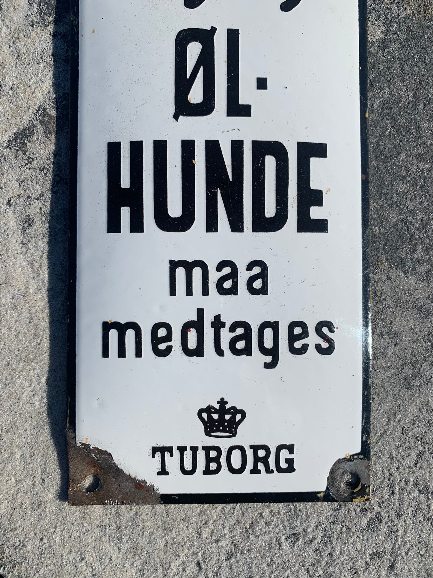 Tuborg-Emailschild