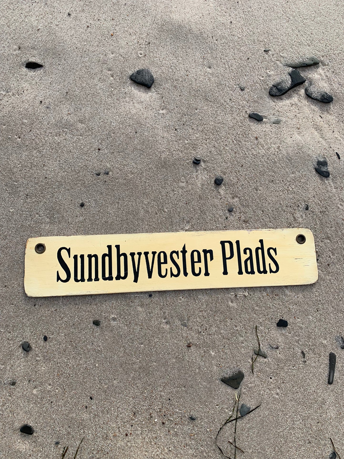 Altes Straßenbahnschild Sundbyvester Plads/Brønshøj