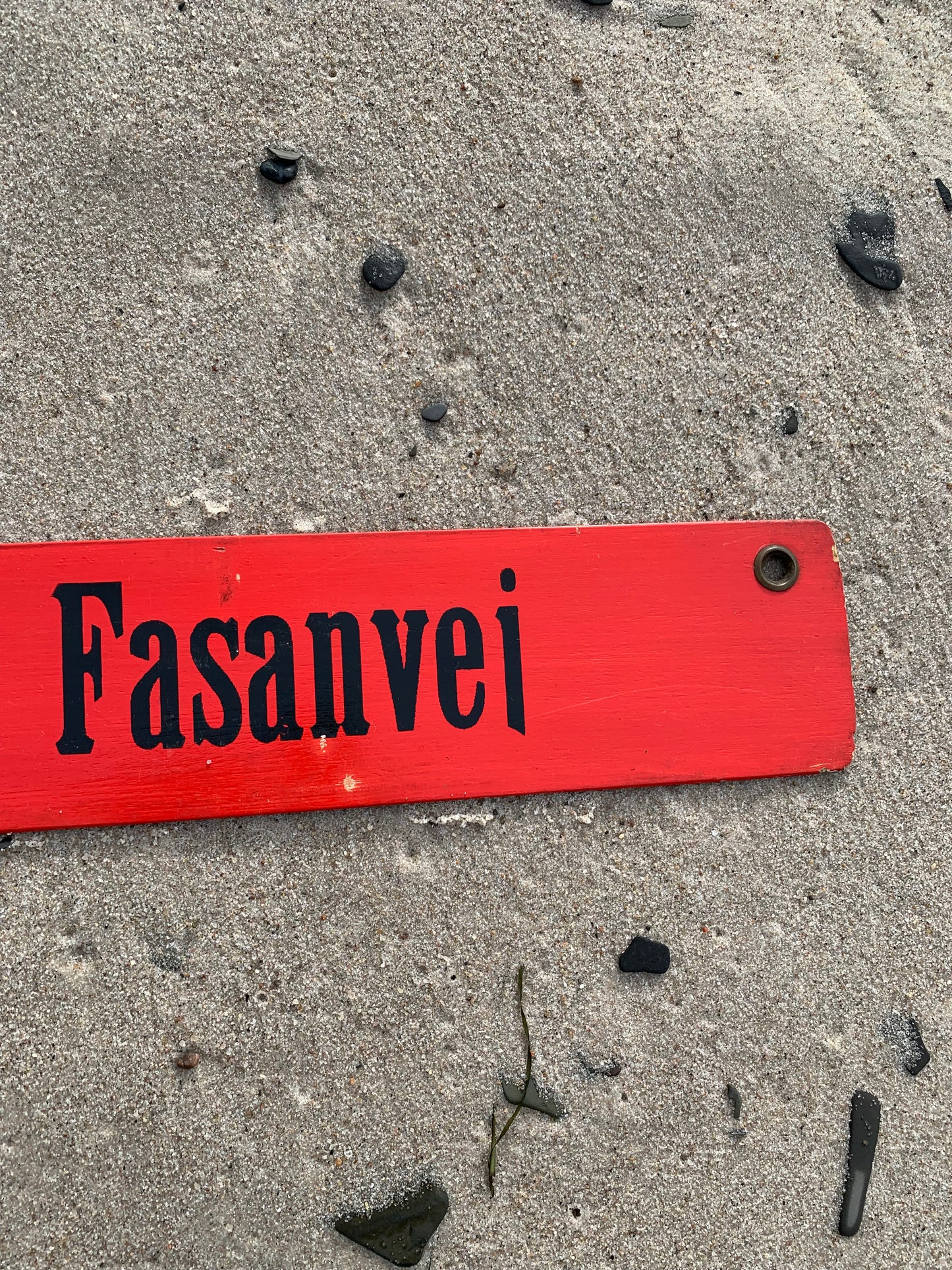 Altes Straßenbahnschild Nr. Fasanvej/Nørrebro Remise