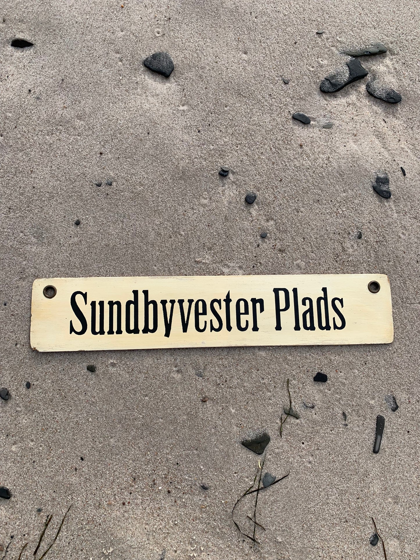 Altes Straßenbahnschild Sundby Remise/Sundbyvester Plads