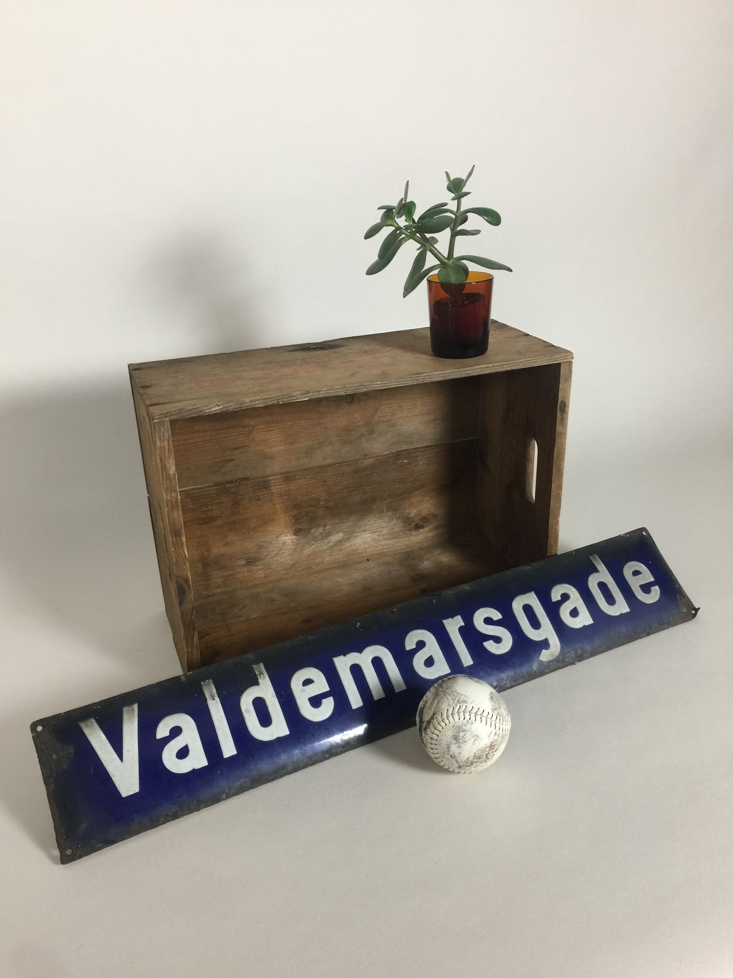 Straßenschild in Emaille von Vesterbro