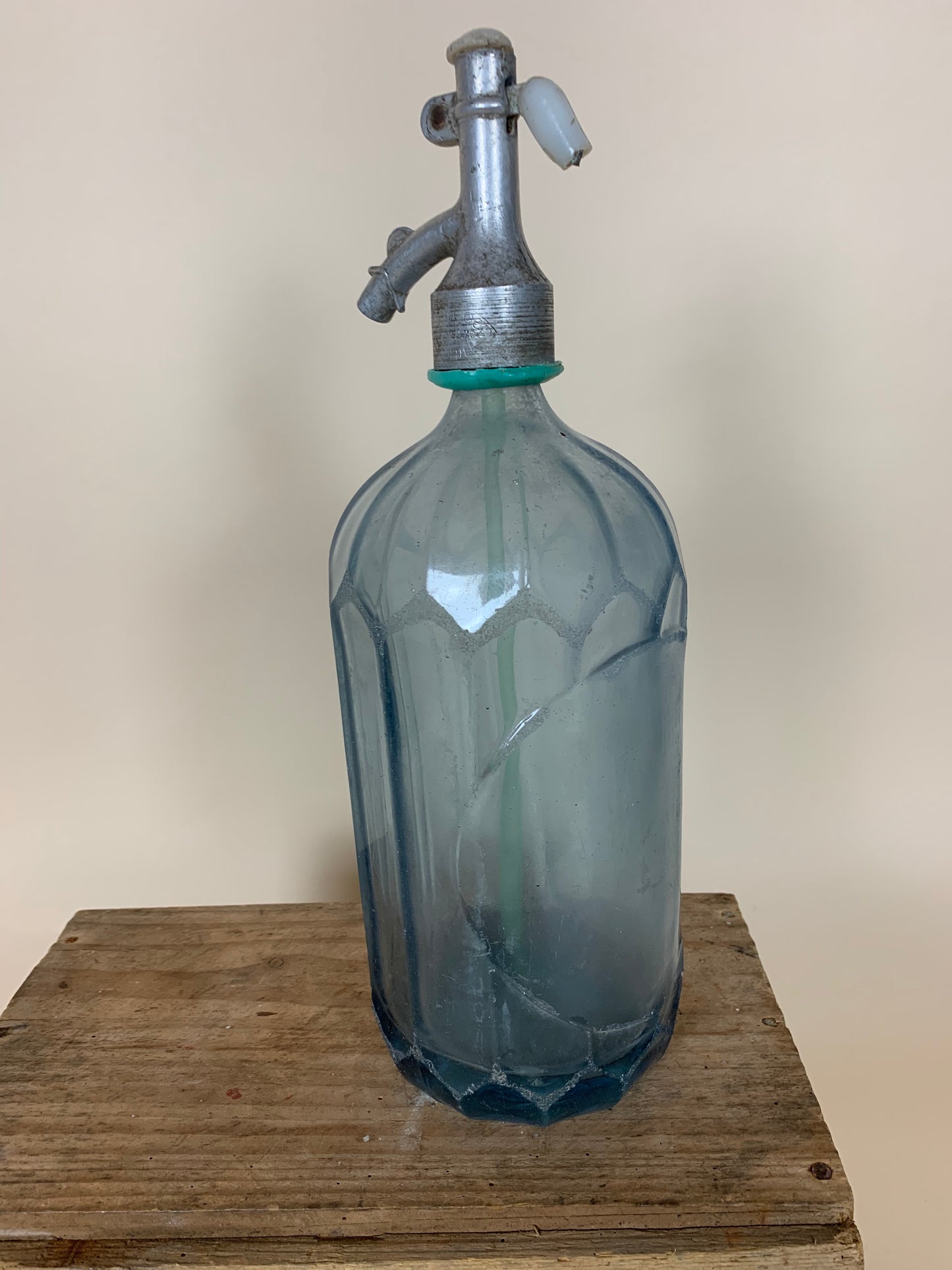 Siphon in Blau - eckiges Modell