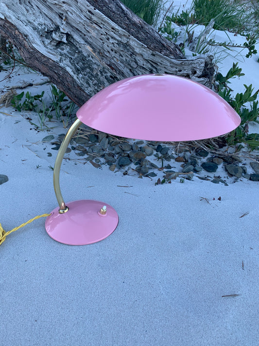 Vintage Lampe - Rosa/Messing