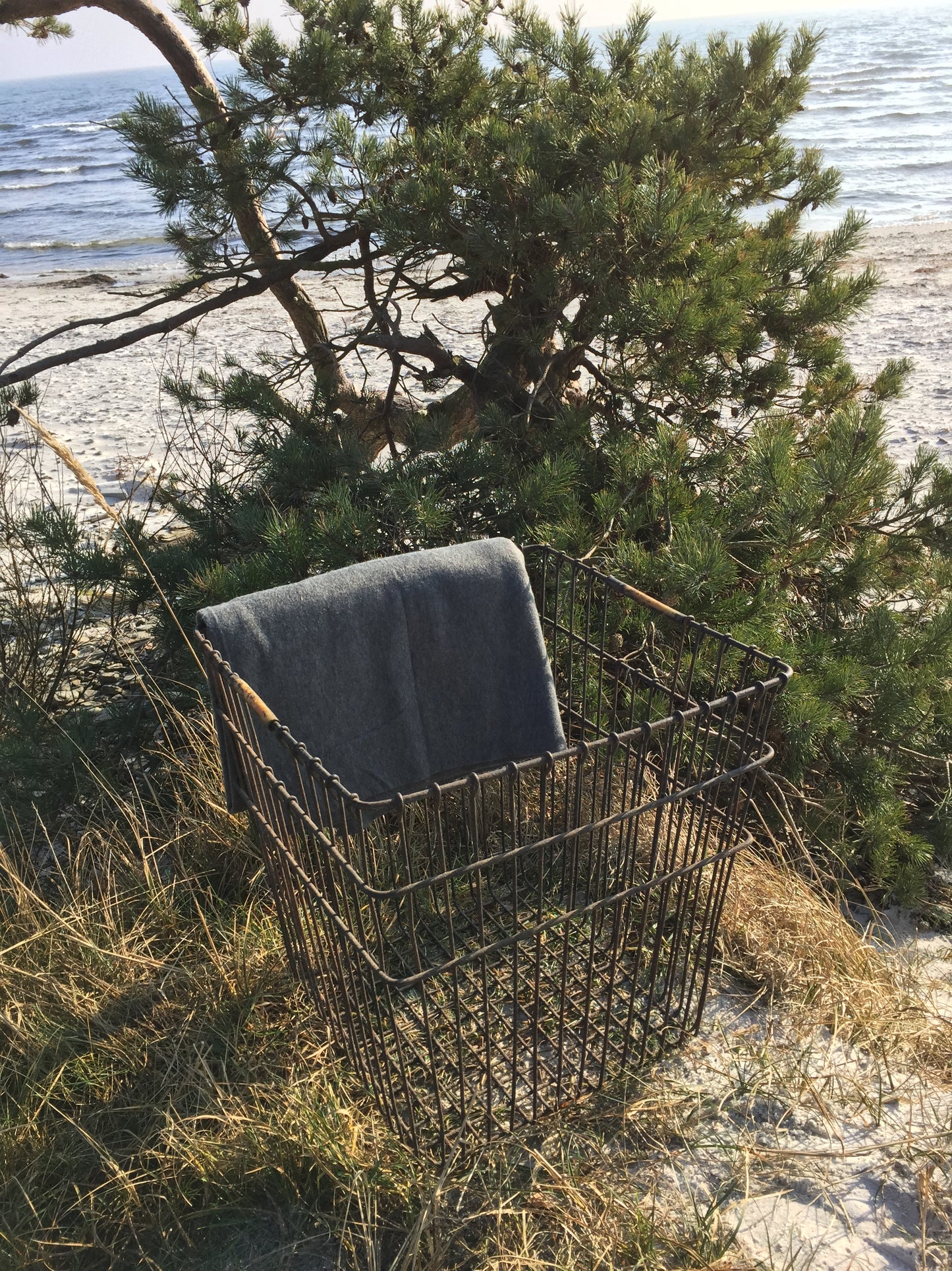 Schöner alter Drahtkorb aus Metall