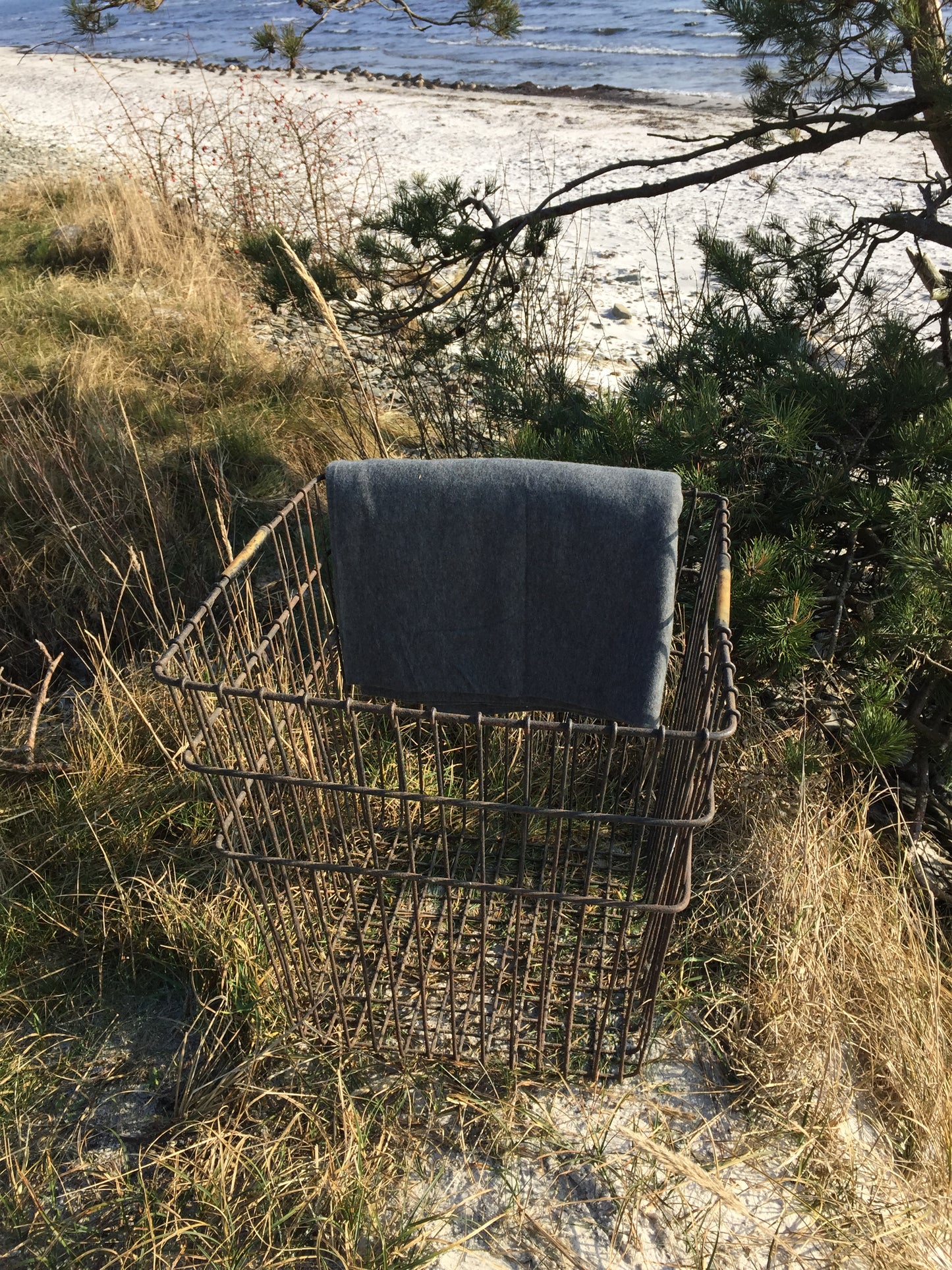 Schöner alter Drahtkorb aus Metall