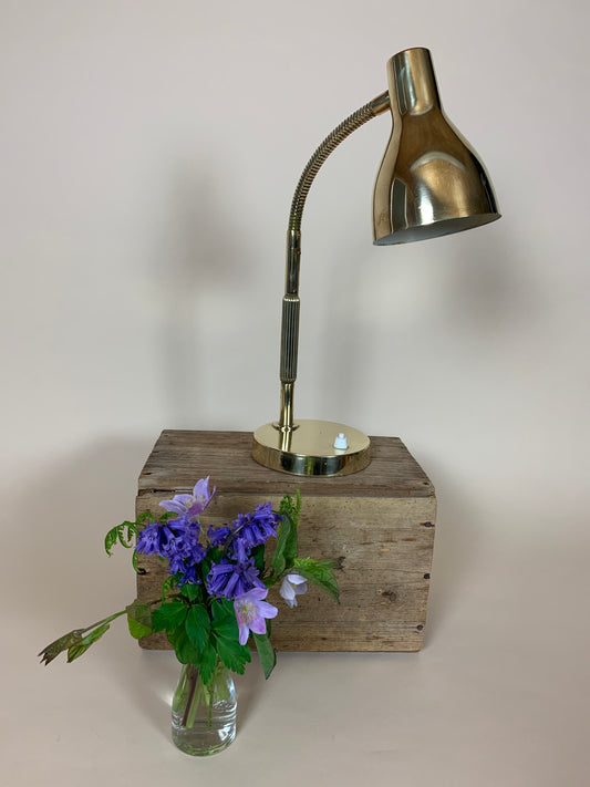 Norwegische Vintage Lampe aus Messing