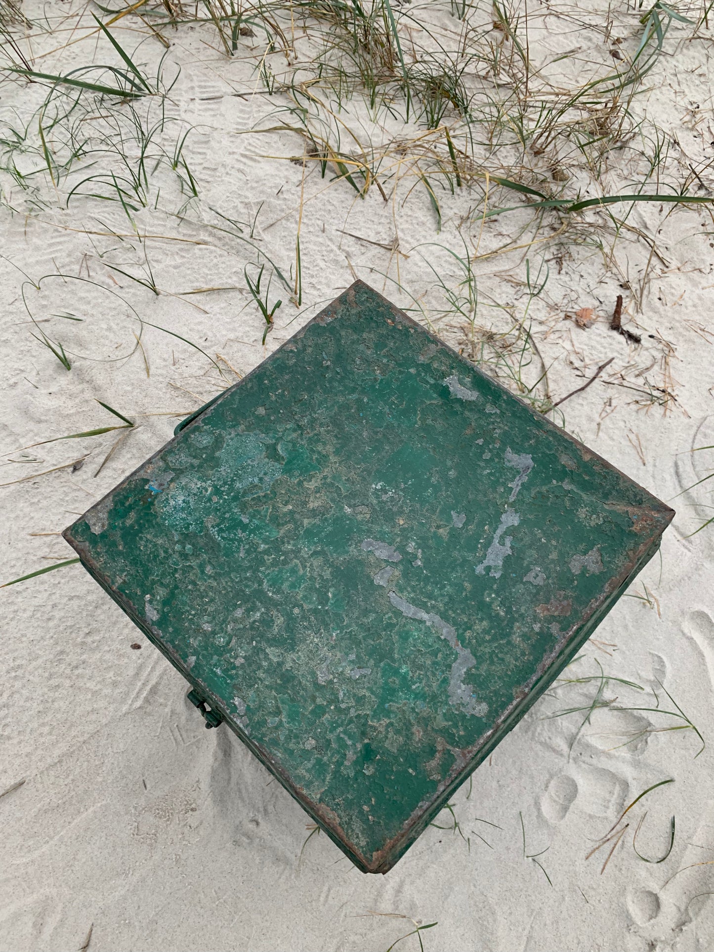 Metallbox mit Deckel - Grün