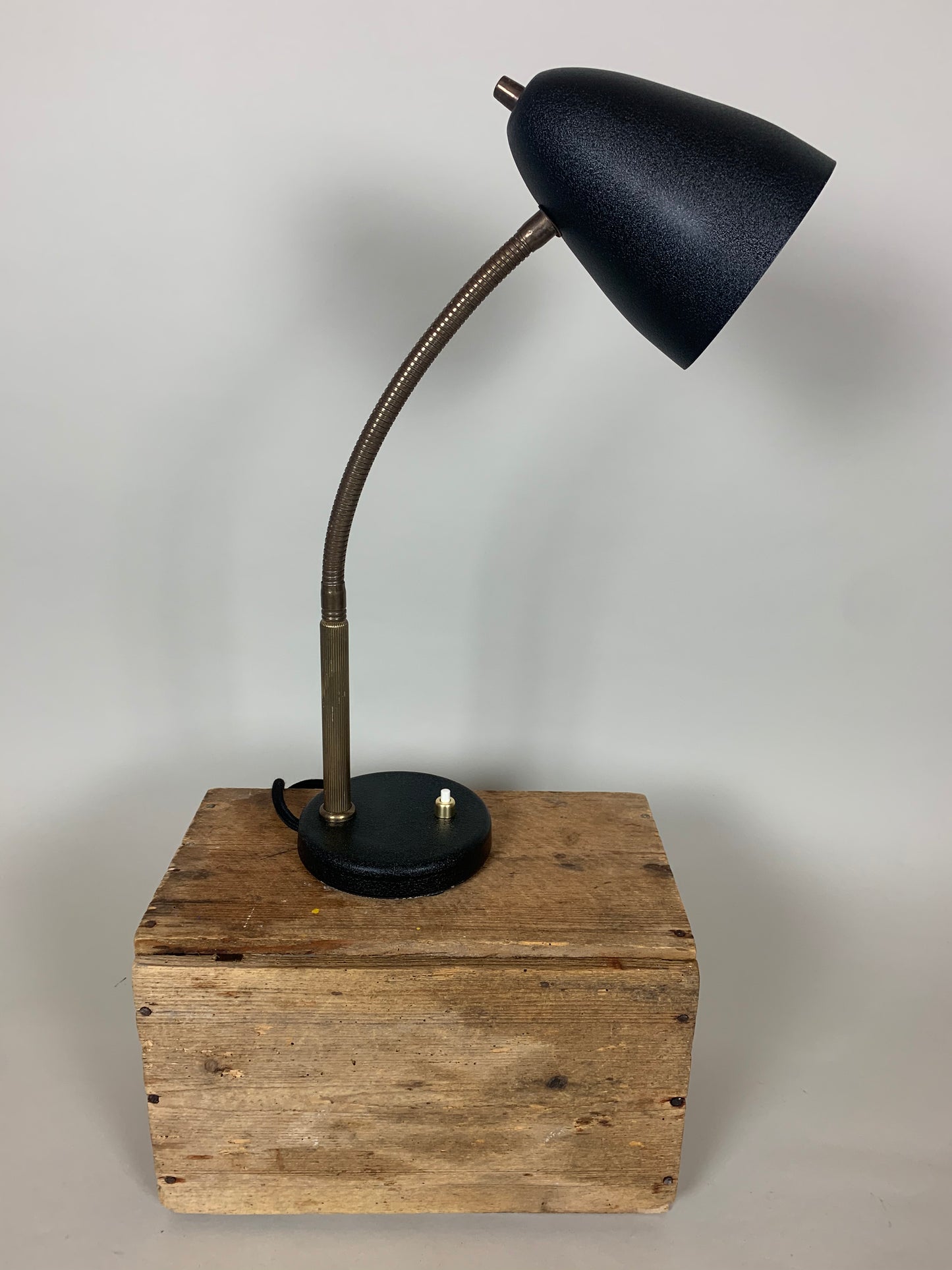 Vintage Lampe mit Flexarm - Schwarz