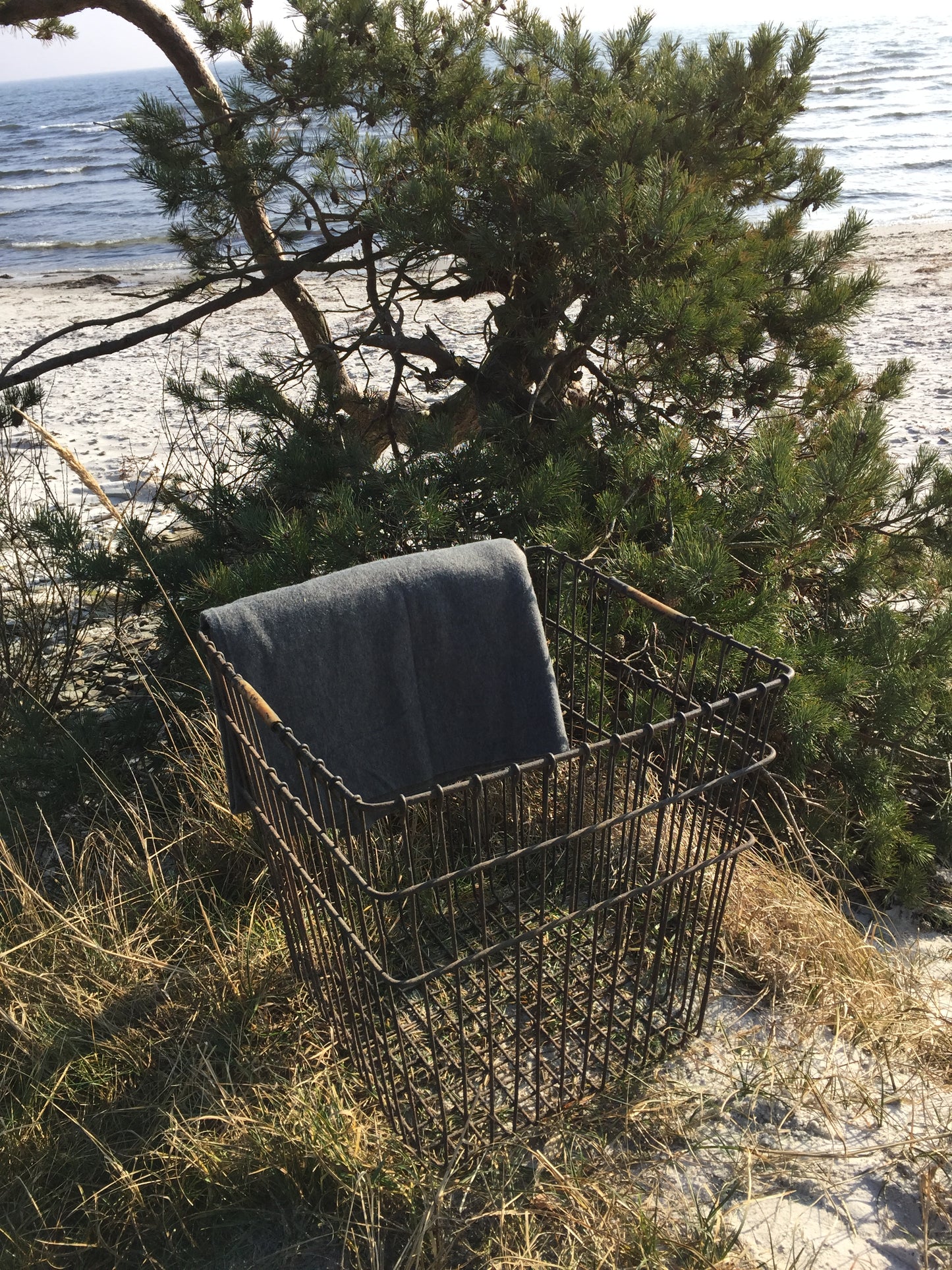 Schöner alter Drahtkorb aus Metall