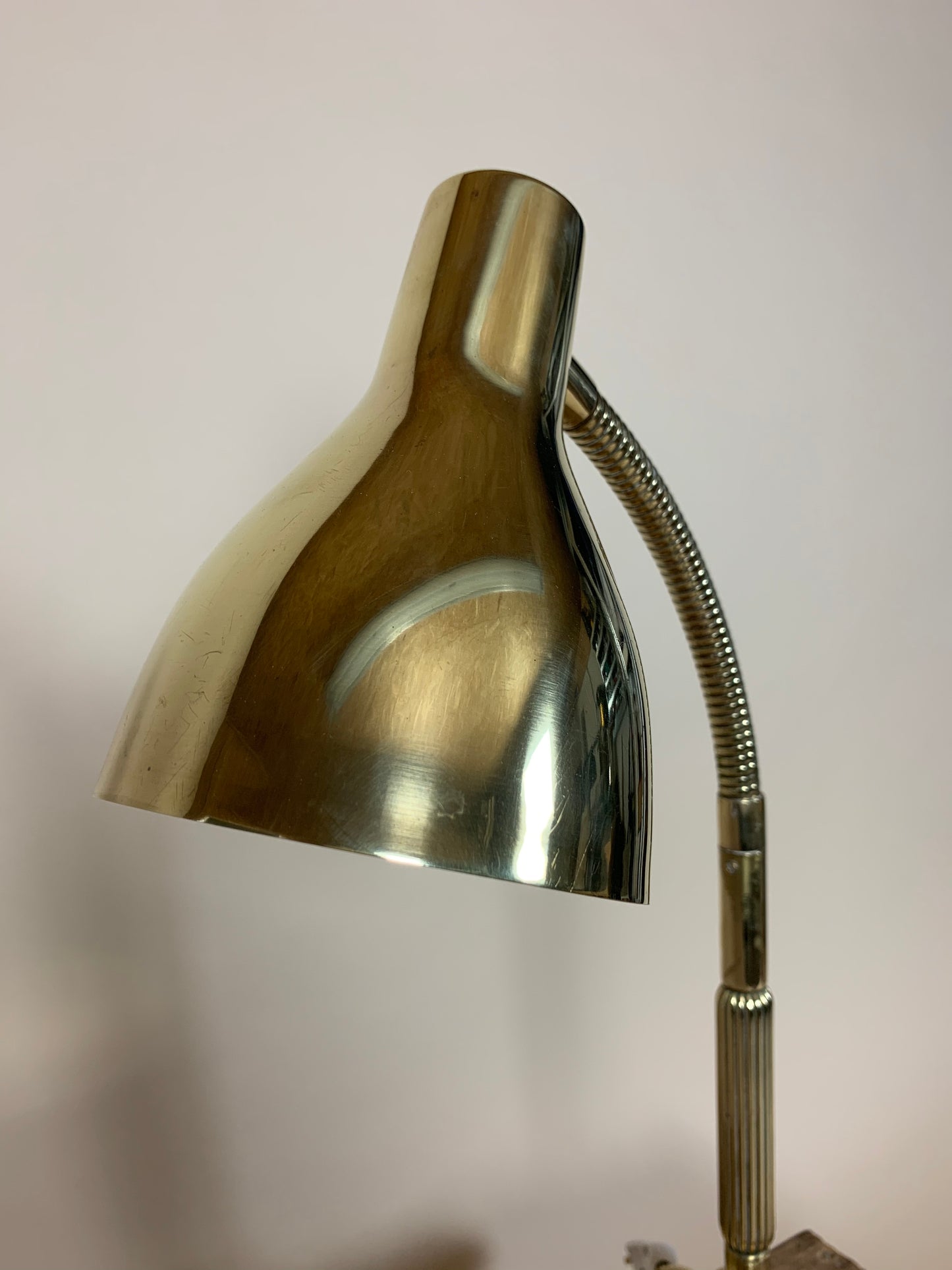 Norwegische Vintage Lampe aus Messing