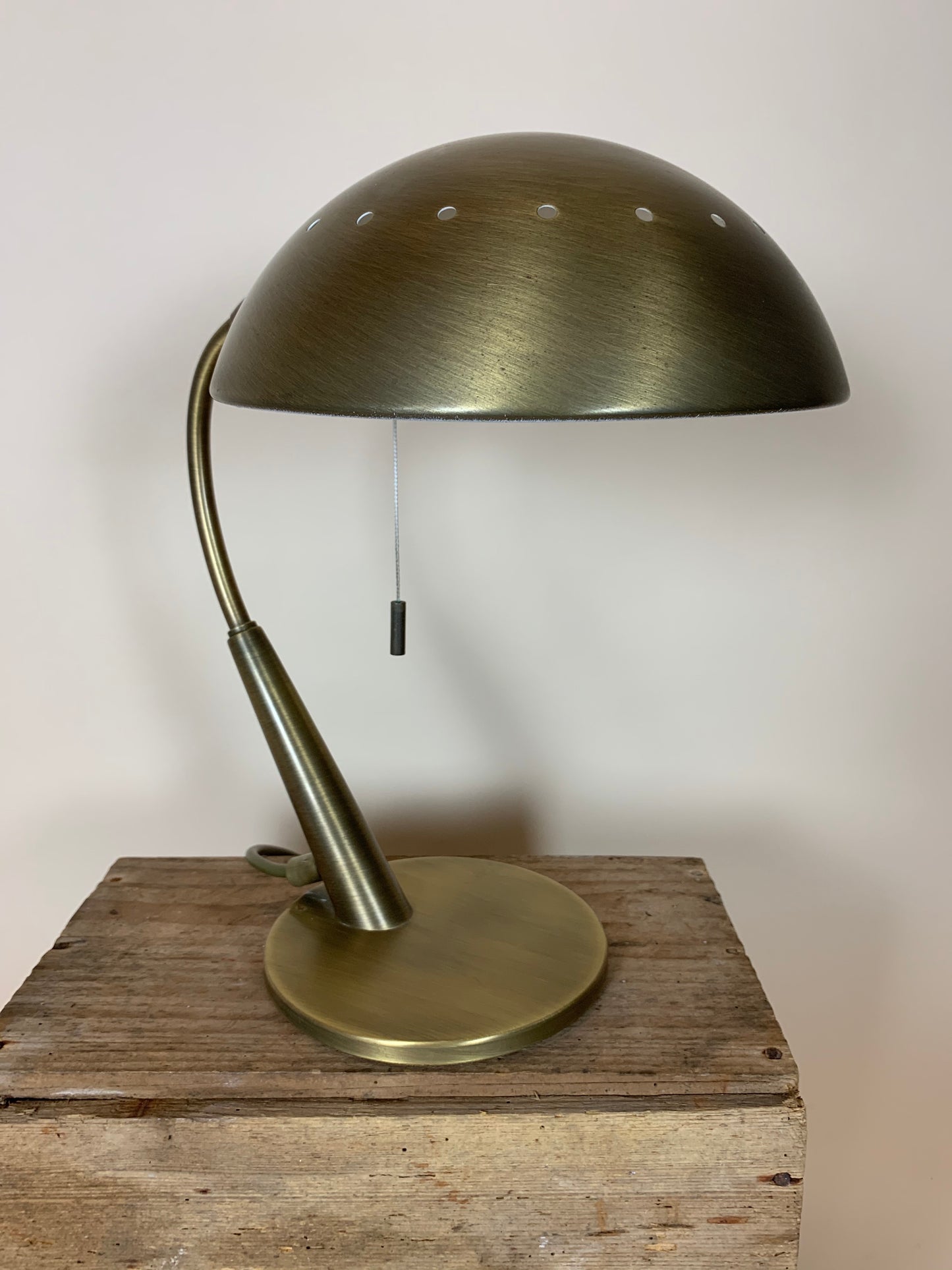 Hillebrand Messinglampe mit Zugschnur