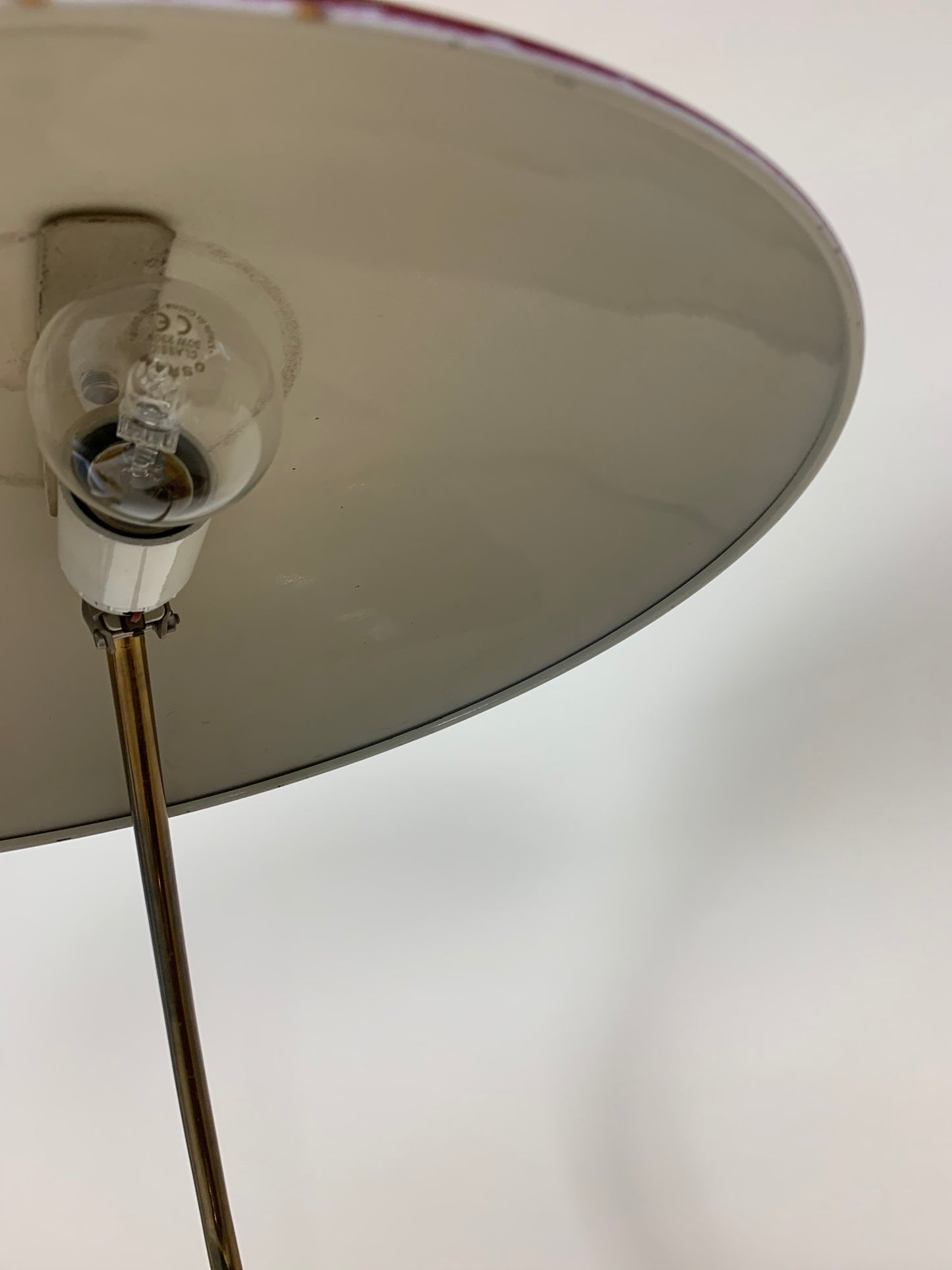 Helo Vintage Lampe in Dunkelrot