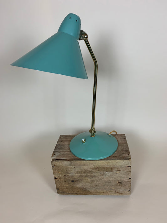 Vintage Lampe mit Messingarm