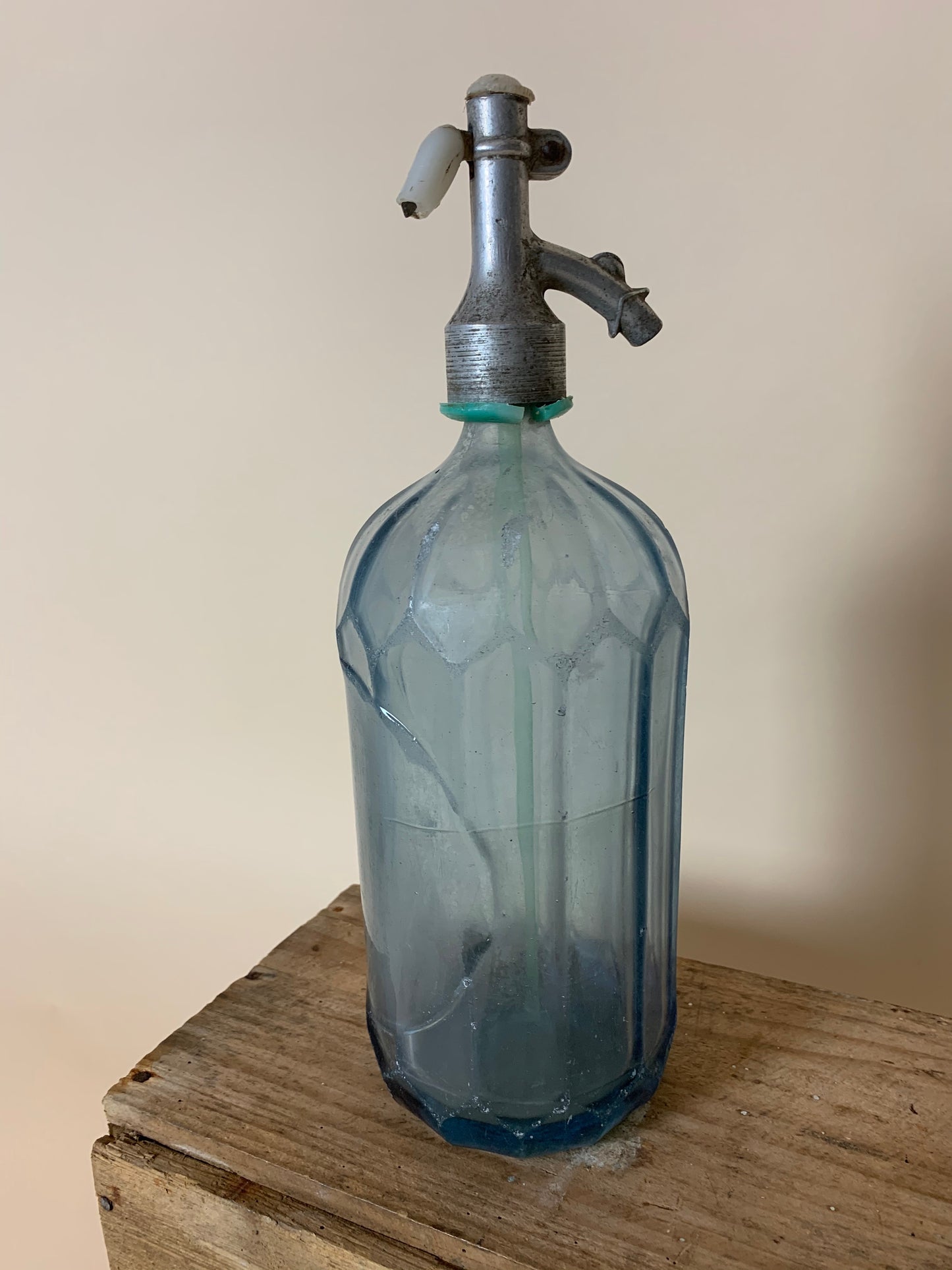 Siphon in Blau - eckiges Modell