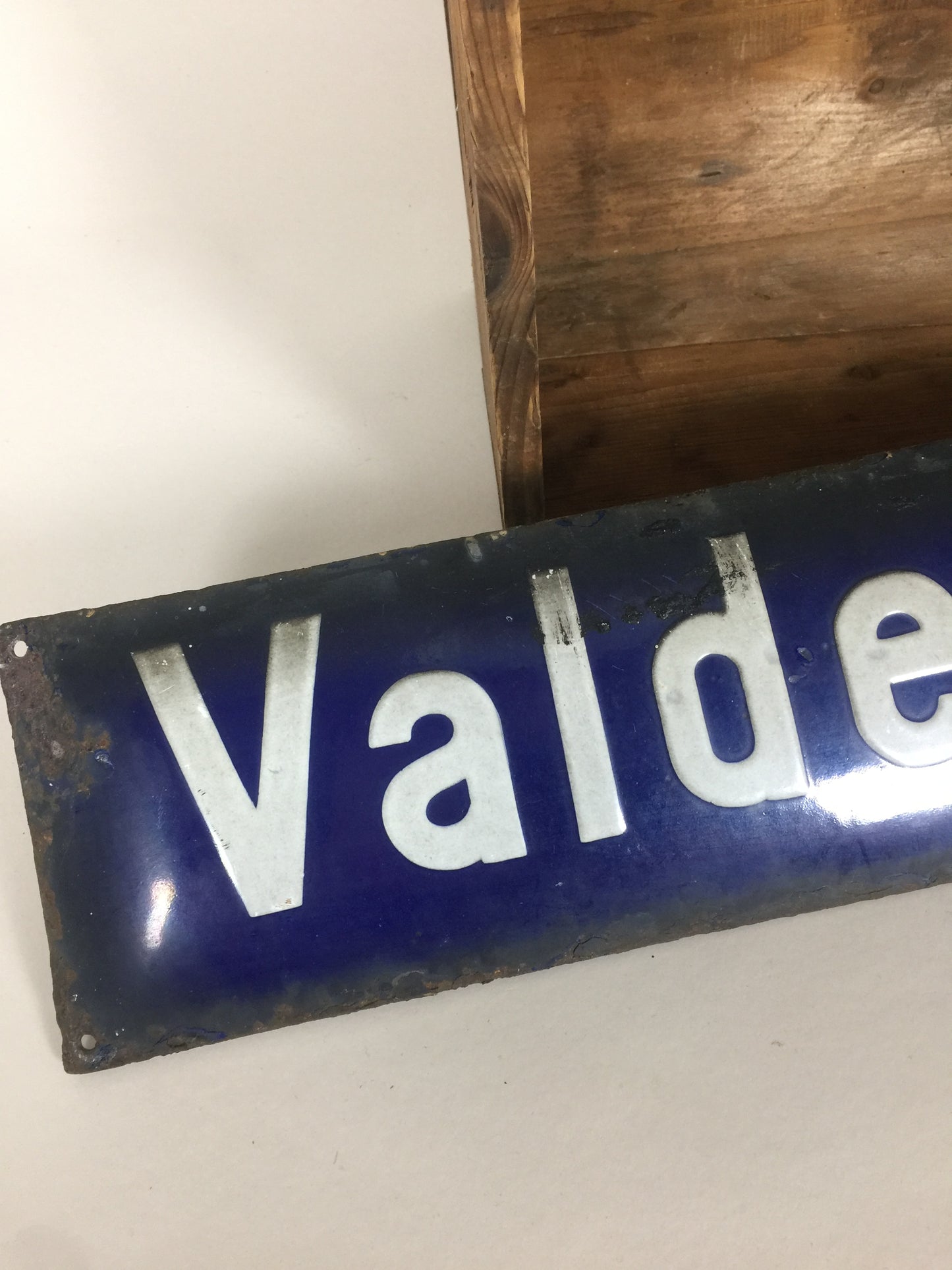 Straßenschild in Emaille von Vesterbro