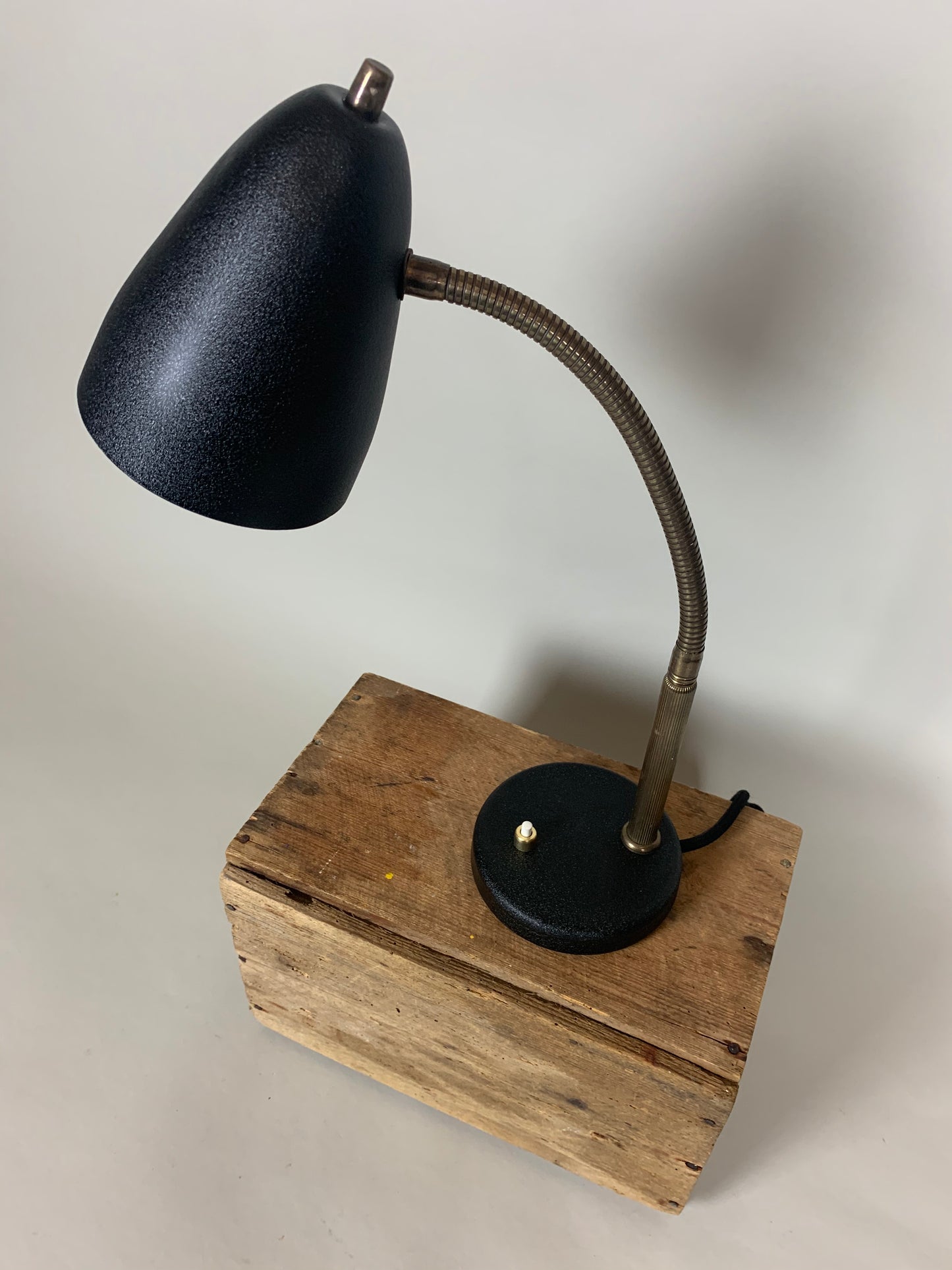 Vintage Lampe mit Flexarm - Schwarz