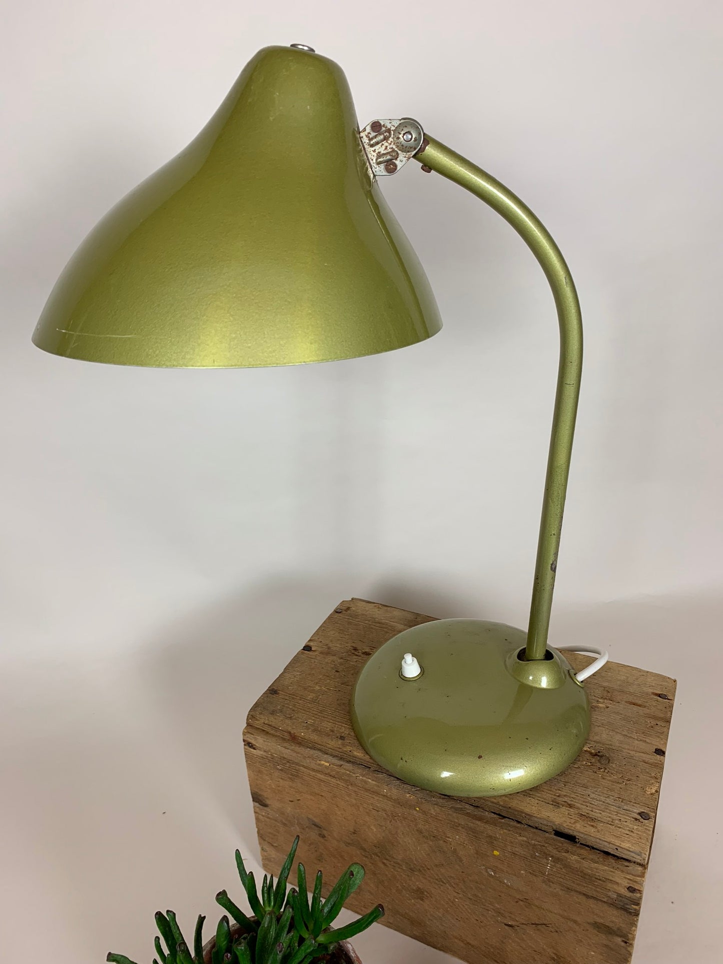 Vintage Lampe in Gold