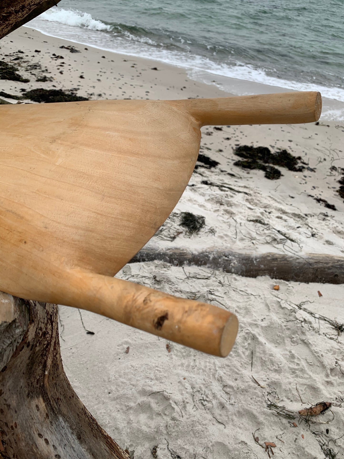 Große Fleischerschale aus Holz