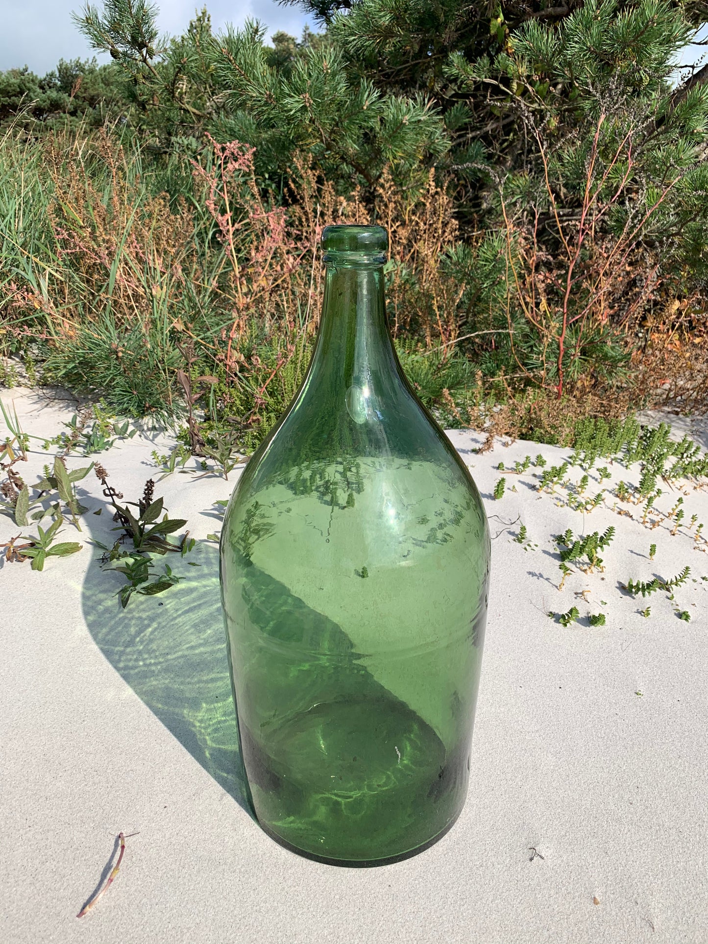 Große Glasflasche - Grün