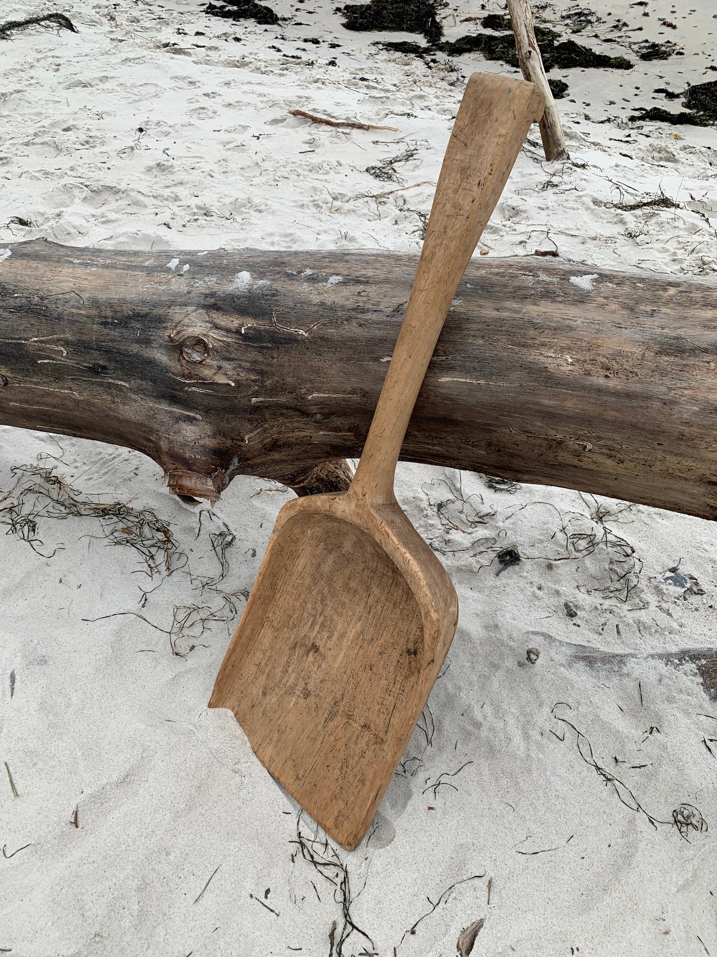 Große Holzschaufel - aus einem Stück geschnitten