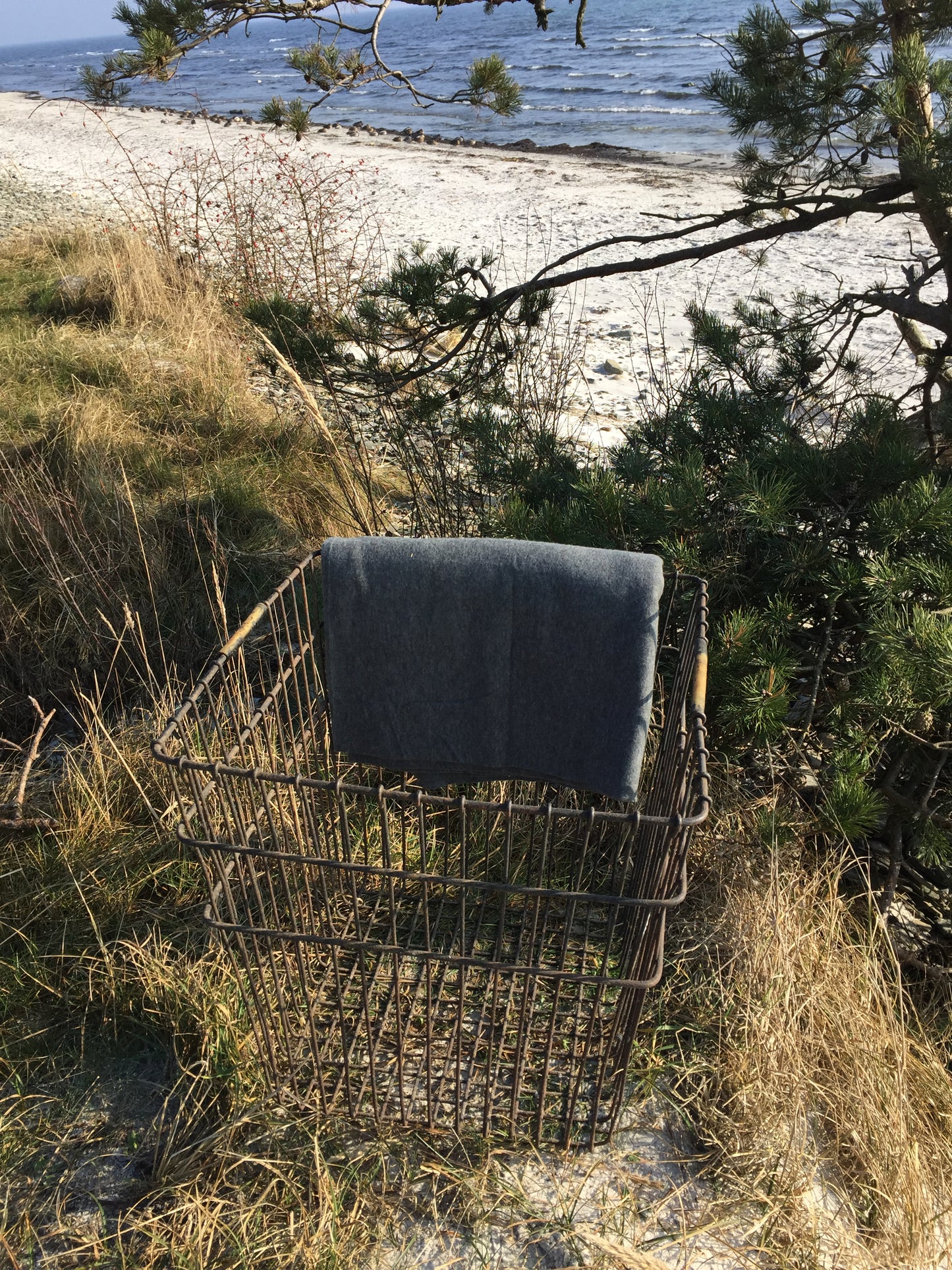 Schöner alter Drahtkorb aus Metall