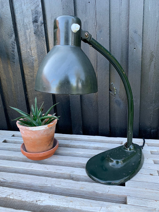 Alte Vintage Lampe - dunkelgrün