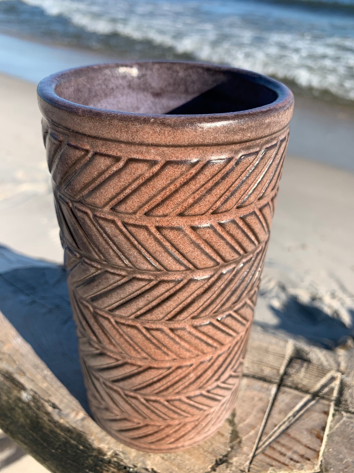 Keramikvase - Braun